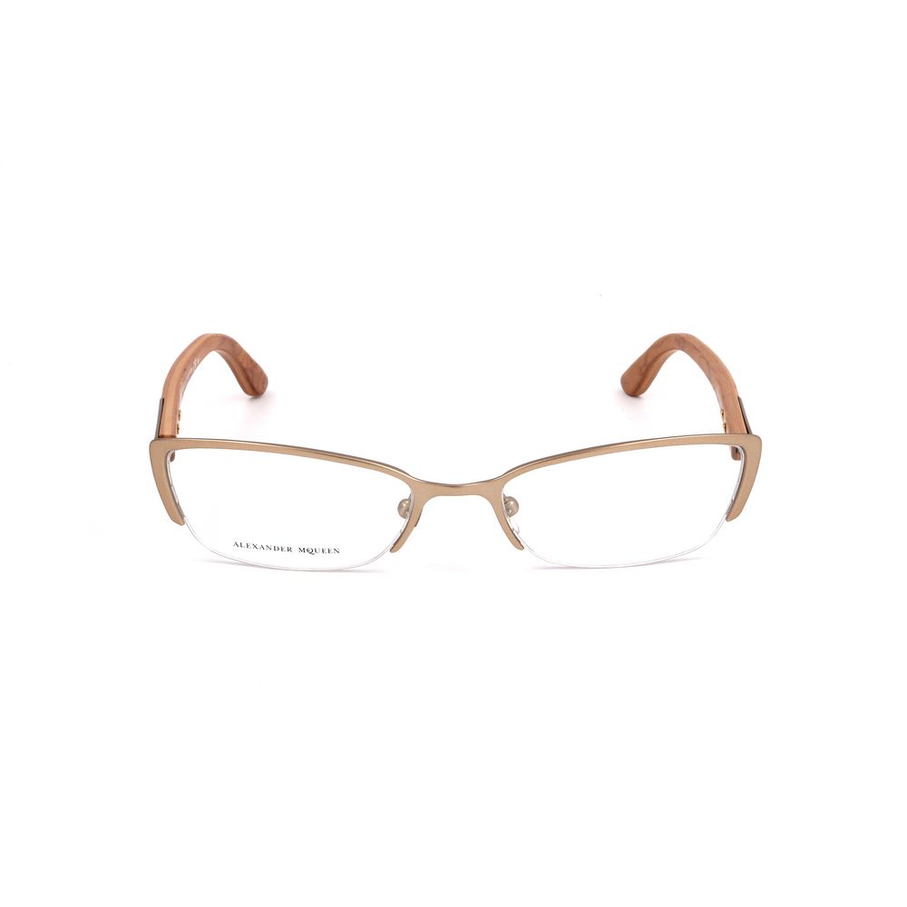 Alexander McQueen Brown Metal Frames - Beyzy Store - Alexander McQueen