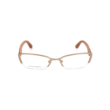 Alexander McQueen Brown Metal Frames - Beyzy Store - Alexander McQueen
