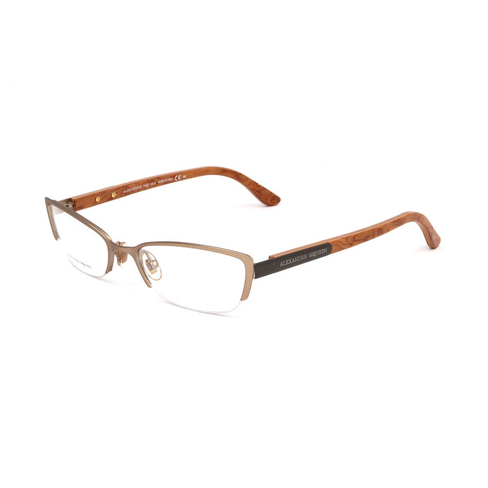 Alexander McQueen Brown Metal Frames - Beyzy Store - Alexander McQueen
