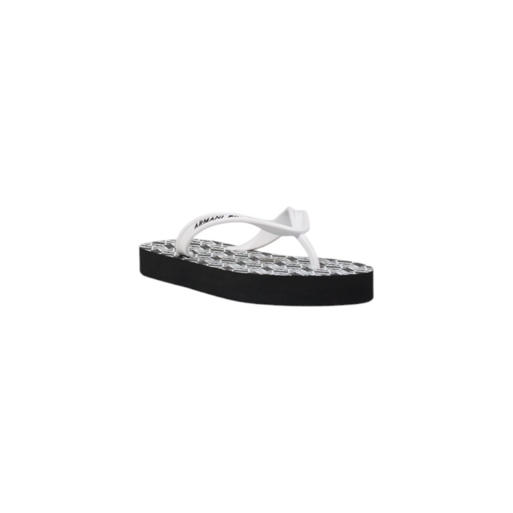 Armani Exchange Black And White Rubber Flip - Flop Sandal - Beyzy Store - Armani Exchange
