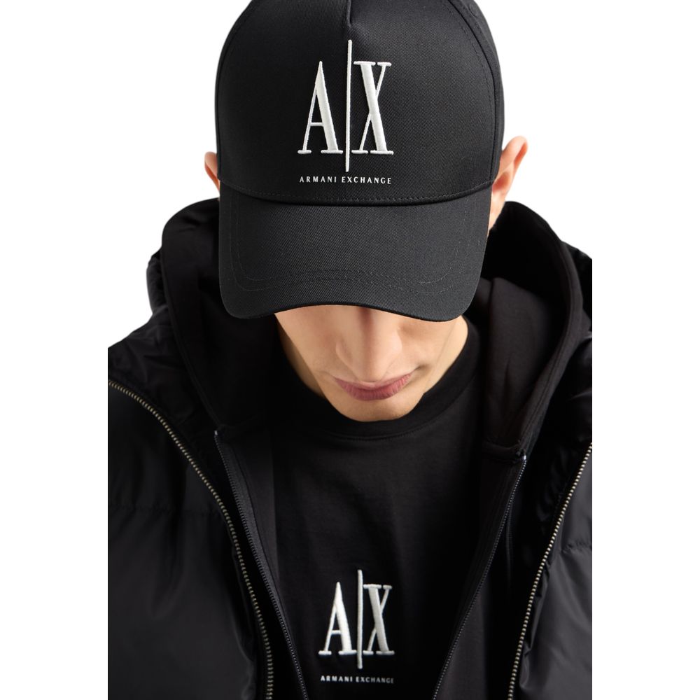 Armani Exchange Black Cotton Caps Baseball Hat - Beyzy Store - Armani Exchange