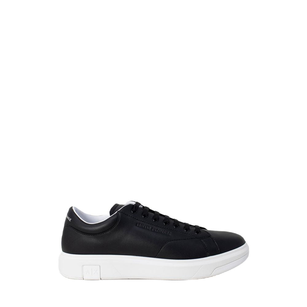 Armani Exchange Black Leather Sneaker - Beyzy Store - Armani Exchange