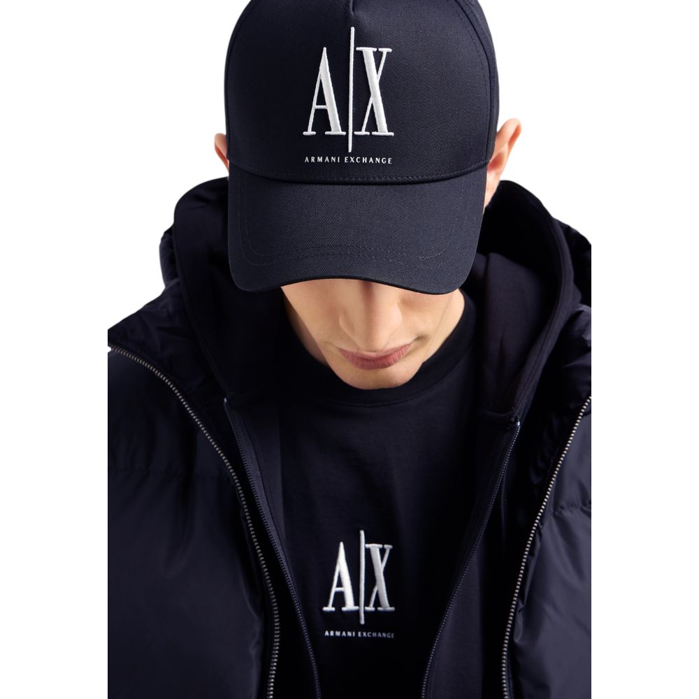 Armani Exchange Blue Cotton Caps Baseball Hat - Beyzy Store - Armani Exchange