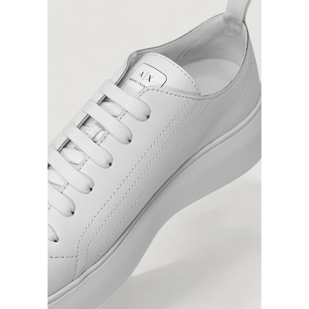 Armani Exchange White Leather Sneaker - Beyzy Store - Armani Exchange