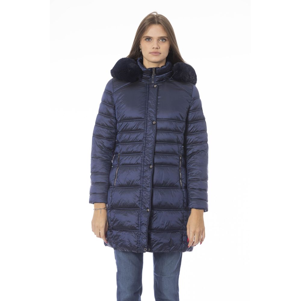 Baldinini Trend Light Blue Polyester Women Jacket - Beyzy Store - Baldinini Trend