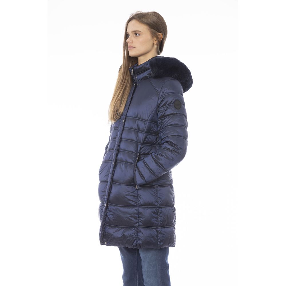 Baldinini Trend Light Blue Polyester Women Jacket - Beyzy Store - Baldinini Trend