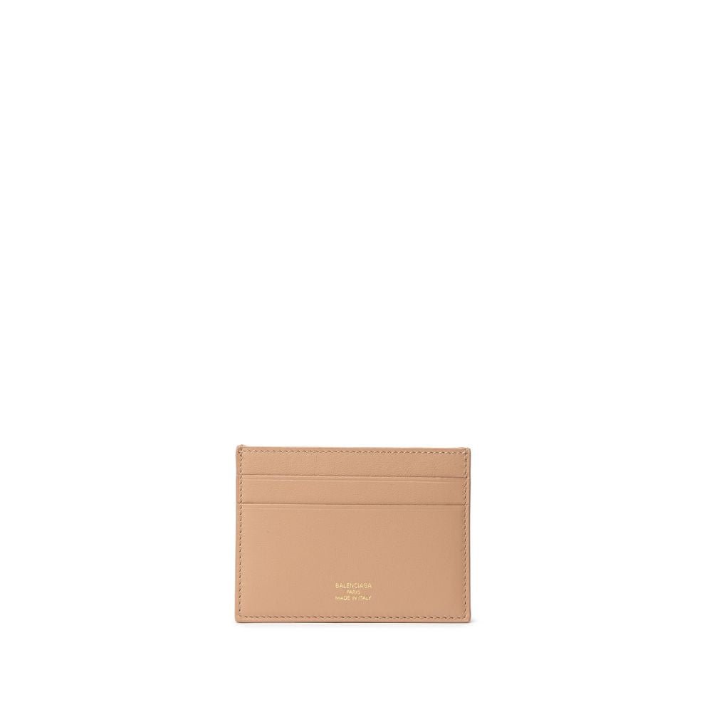 Balenciaga Beige Leather Cardholder - Beyzy Store - Balenciaga