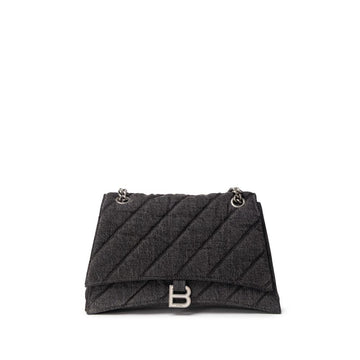 Balenciaga Black Fabric And Leather Shoulder Bag - Beyzy Store - Balenciaga