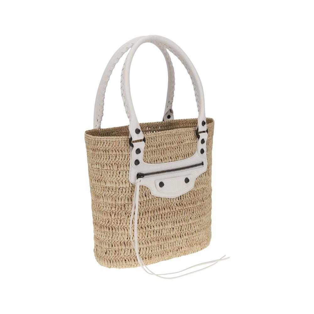 Balenciaga Le City small straw Shoulder Bag - Beyzy Store - Balenciaga