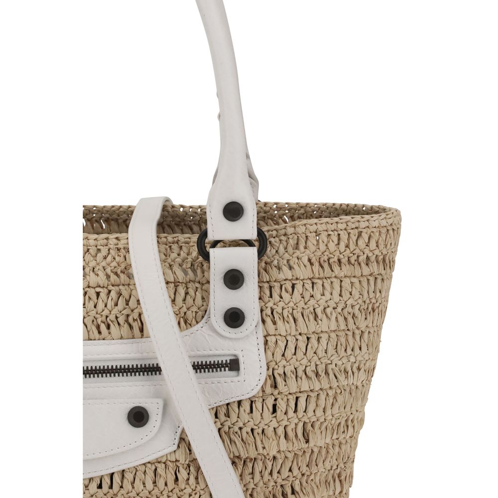 Balenciaga Le City small straw Shoulder Bag - Beyzy Store - Balenciaga