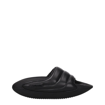 Balmain Black Leather Slipper - Beyzy Store - Balmain