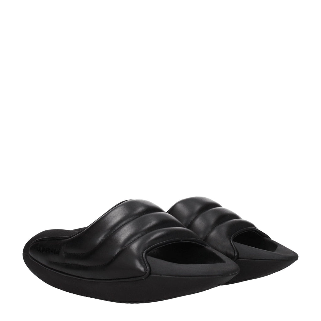 Balmain Black Leather Slipper - Beyzy Store - Balmain