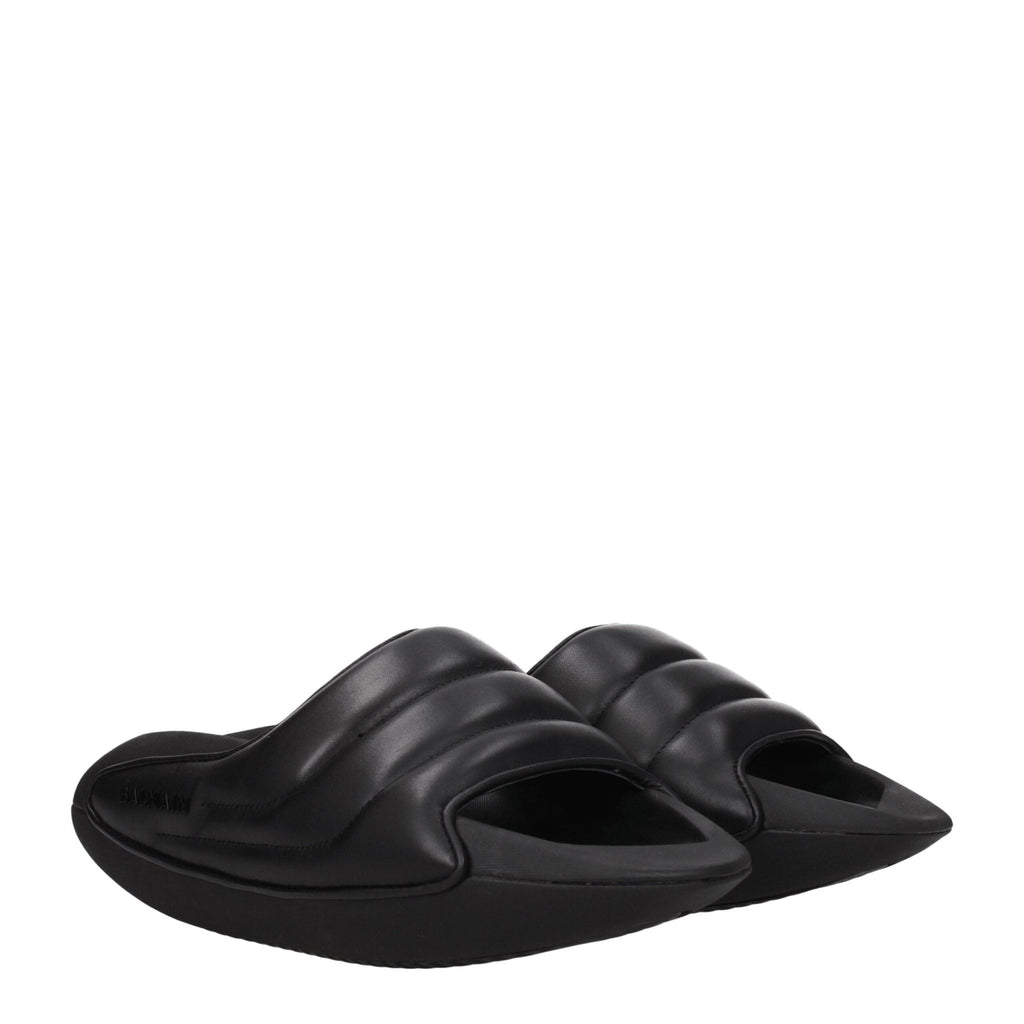 Balmain Black Leather Slipper - Beyzy Store - Balmain