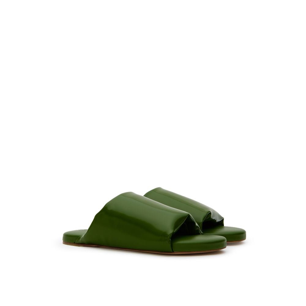 Bottega Veneta Green Leather Slipper - Beyzy Store - Bottega Veneta