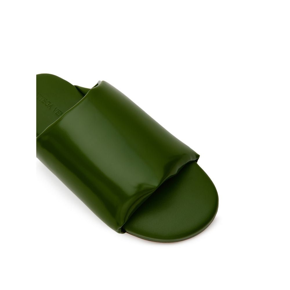 Bottega Veneta Green Leather Slipper - Beyzy Store - Bottega Veneta