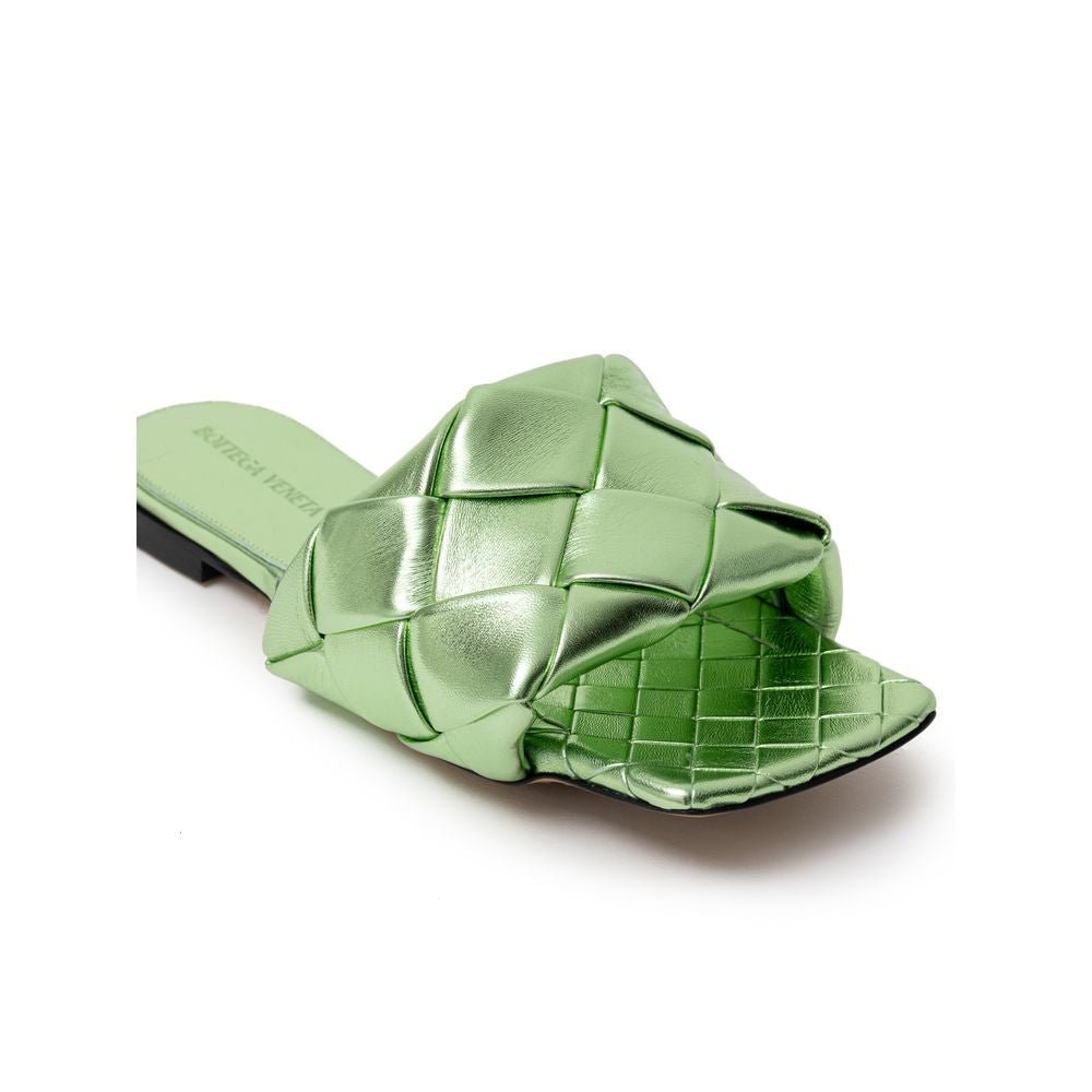 Bottega Veneta Green Leather Slipper - Beyzy Store - Bottega Veneta