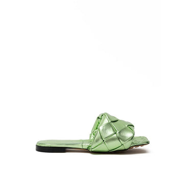 Bottega Veneta Green Leather Slipper - Beyzy Store - Bottega Veneta