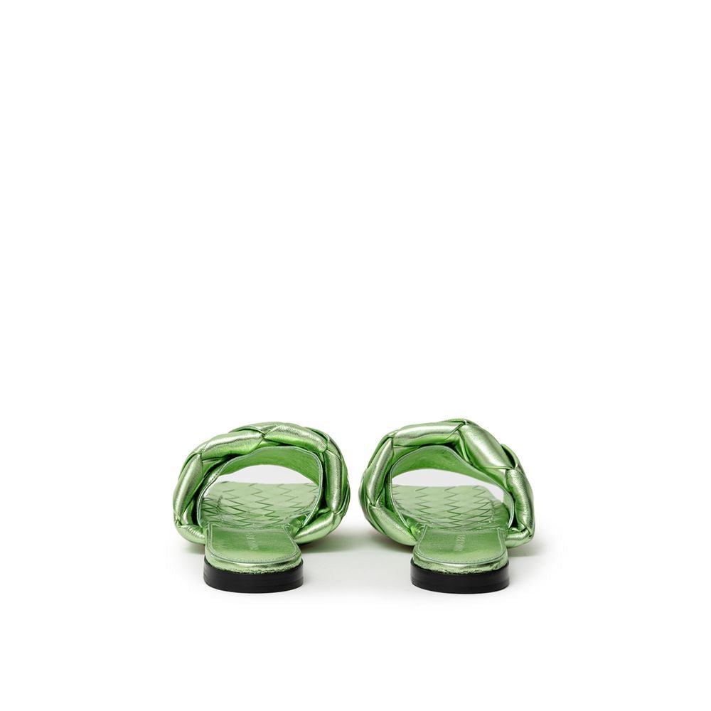 Bottega Veneta Green Leather Slipper - Beyzy Store - Bottega Veneta