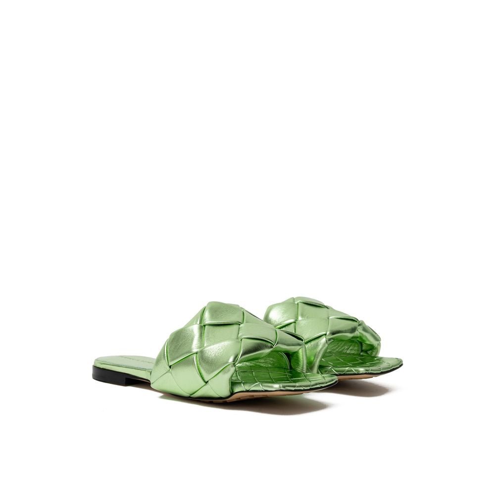 Bottega Veneta Green Leather Slipper - Beyzy Store - Bottega Veneta