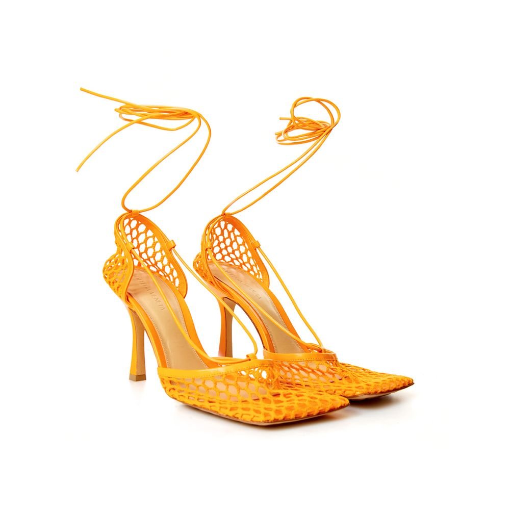 Bottega Veneta Orange Fabric And Leather Sandal - Beyzy Store - Bottega Veneta