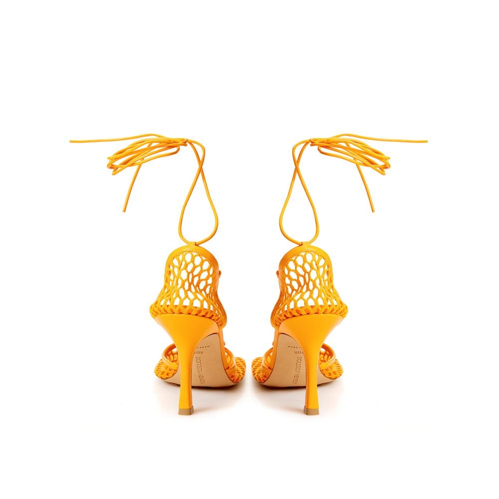 Bottega Veneta Orange Fabric And Leather Sandal - Beyzy Store - Bottega Veneta