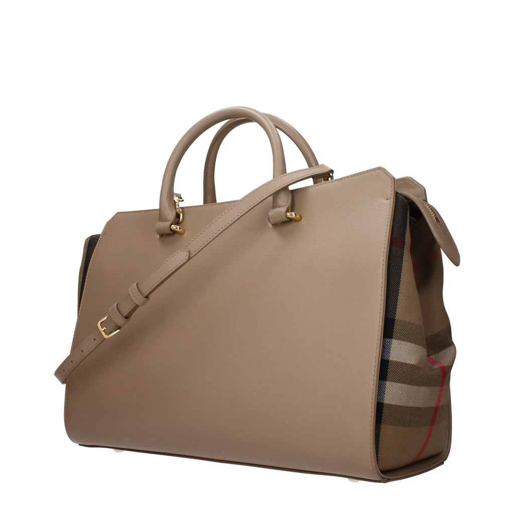 Burberry Beige Leather Handbag - Beyzy Store - Burberry