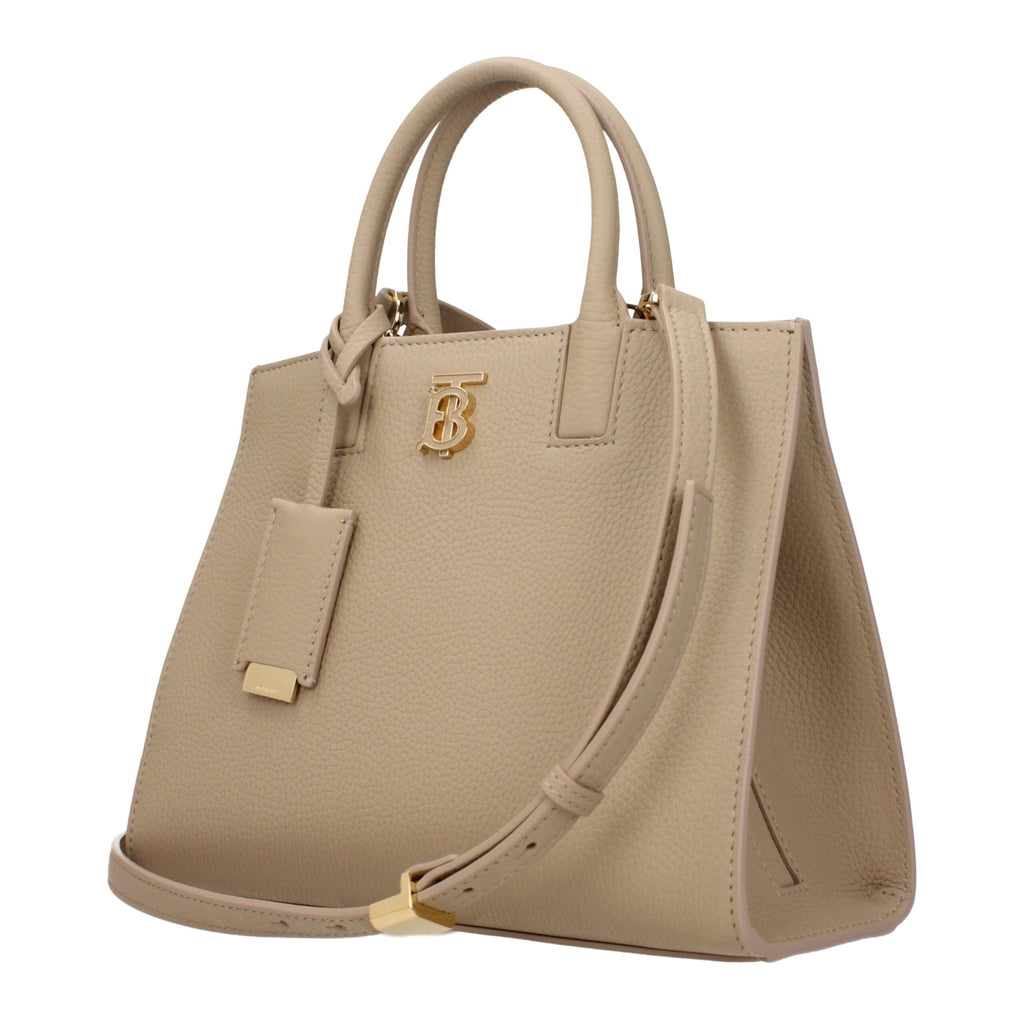 Burberry Beige Leather Handbag - Beyzy Store - Burberry