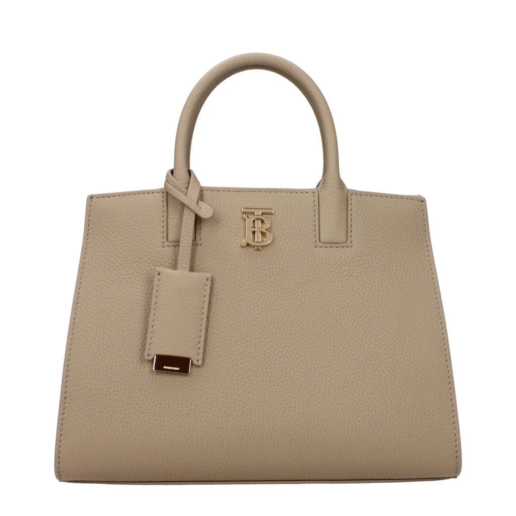 Burberry Beige Leather Handbag - Beyzy Store - Burberry