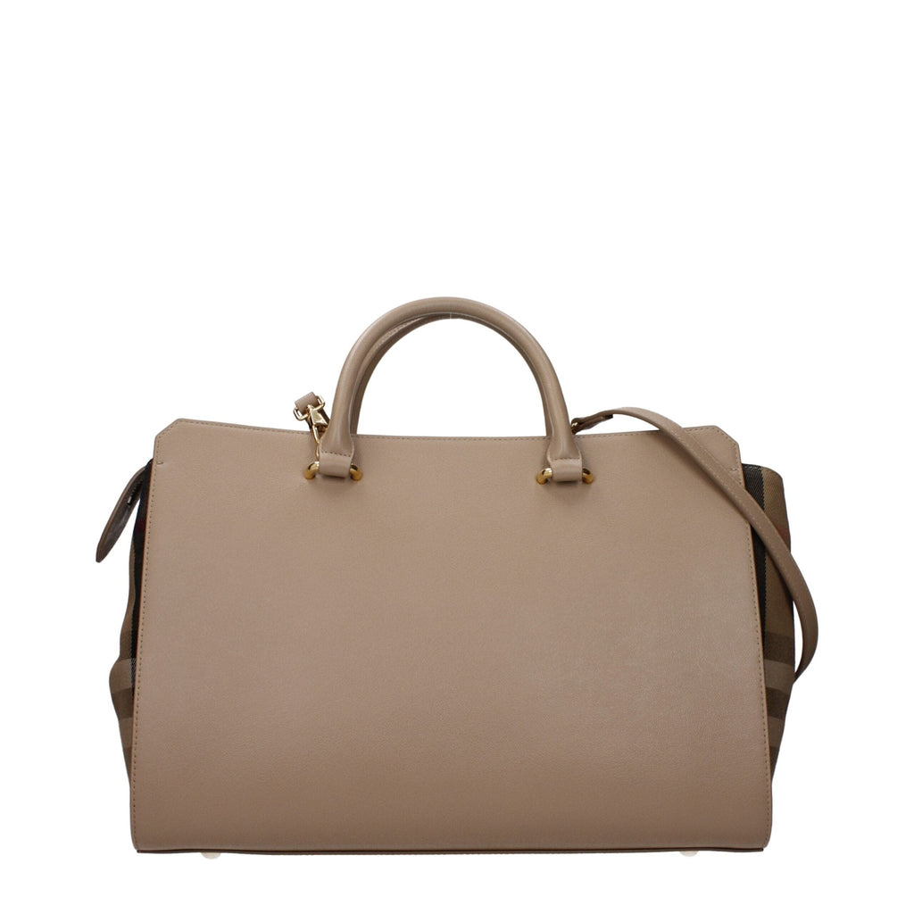 Burberry Beige Leather Handbag - Beyzy Store - Burberry