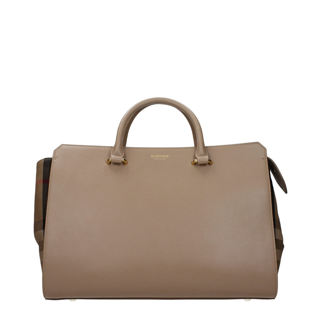 Burberry Beige Leather Handbag - Beyzy Store - Burberry