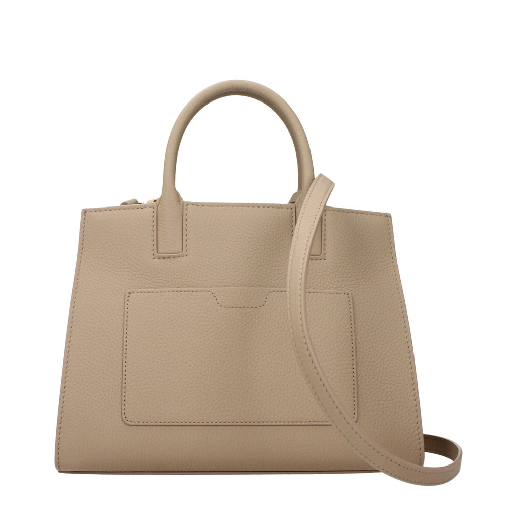 Burberry Beige Leather Handbag - Beyzy Store - Burberry