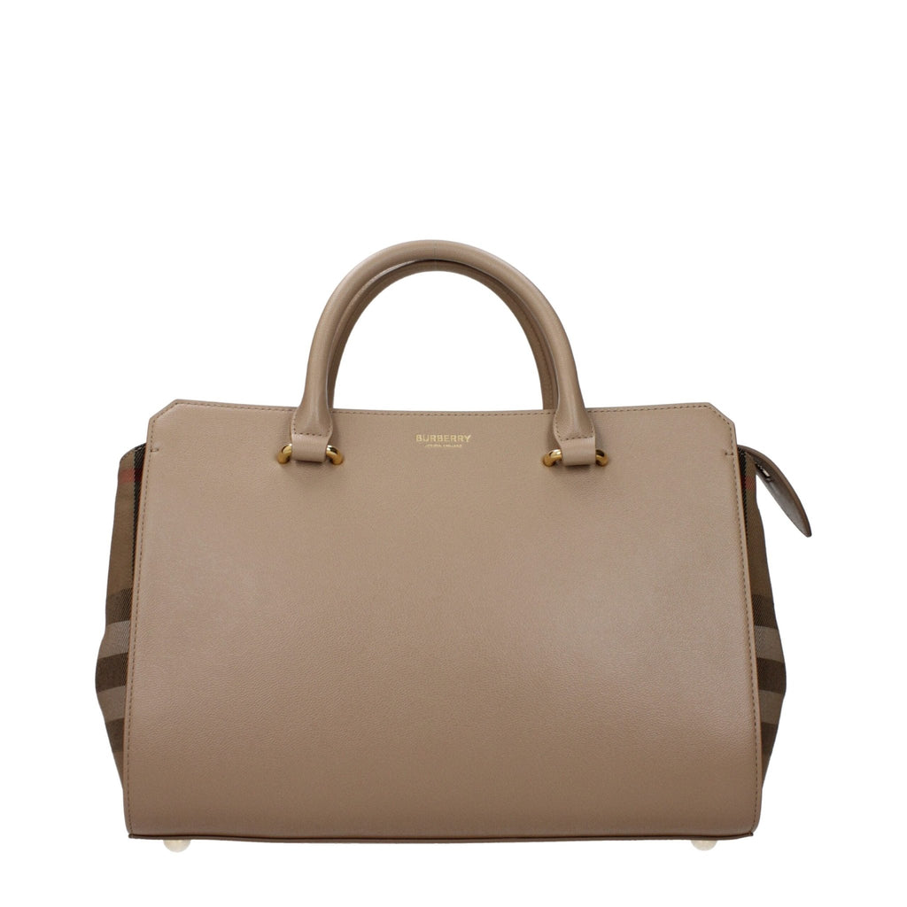 Burberry Beige Leather Handbag - Beyzy Store - Burberry