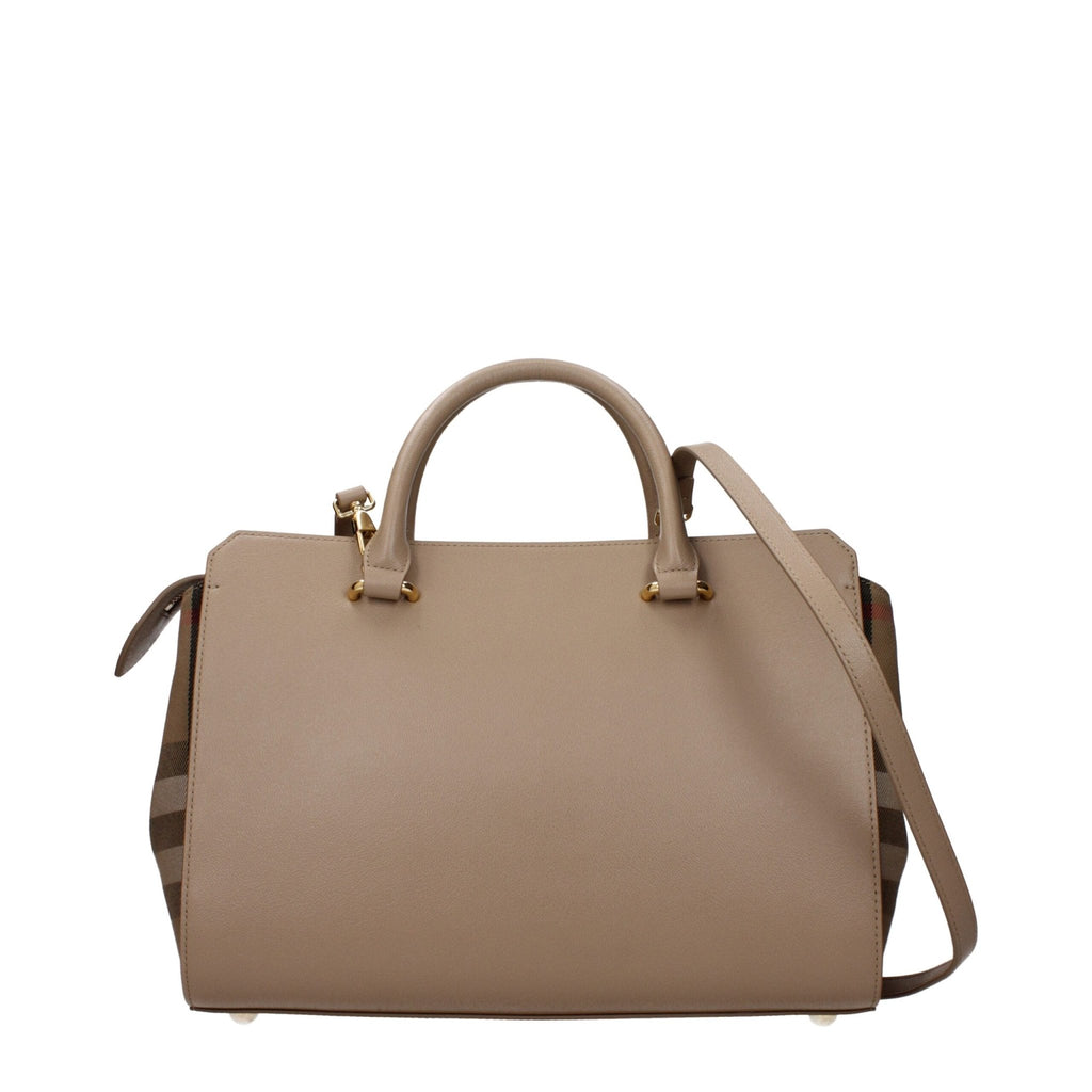 Burberry Beige Leather Handbag - Beyzy Store - Burberry