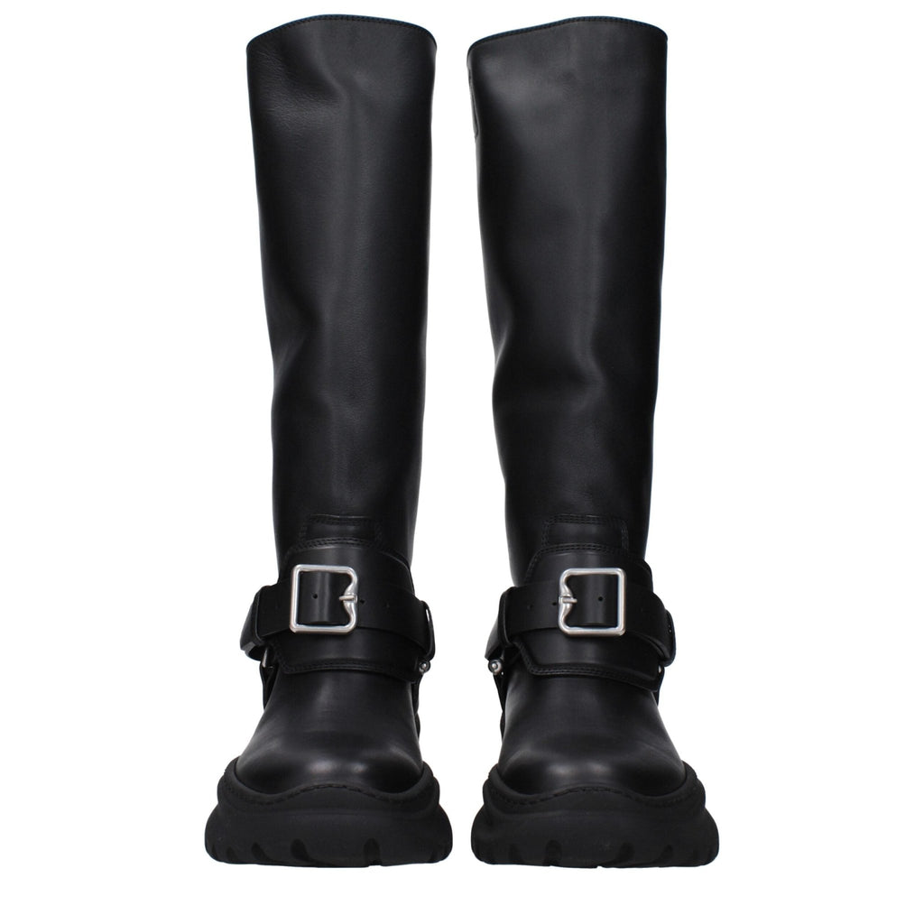 Burberry Black Leather Boot - Beyzy Store - Burberry
