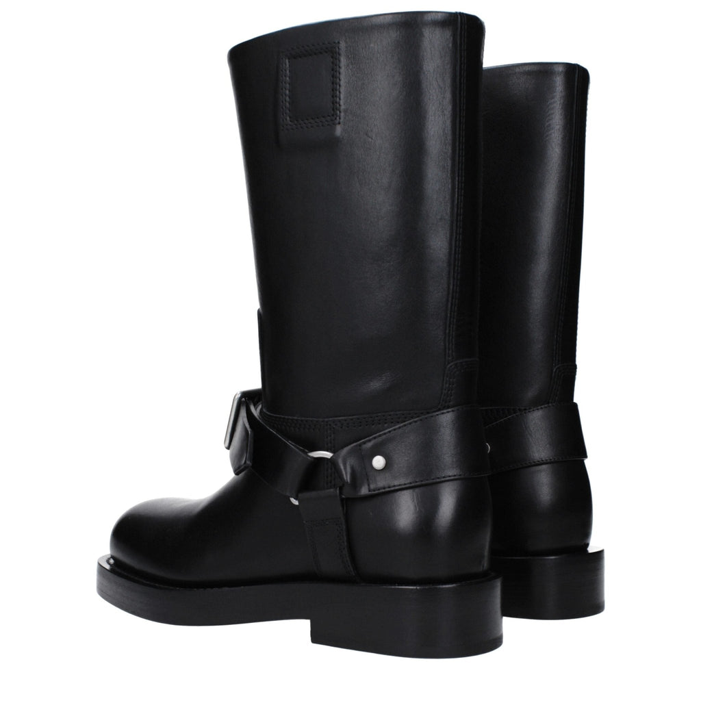 Burberry Black Leather Boot - Beyzy Store - Burberry