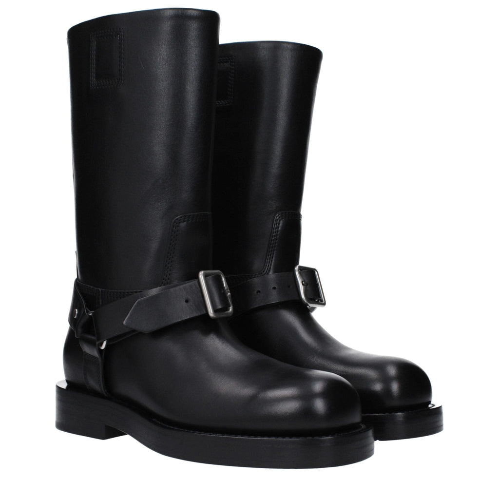 Burberry Black Leather Boot - Beyzy Store - Burberry