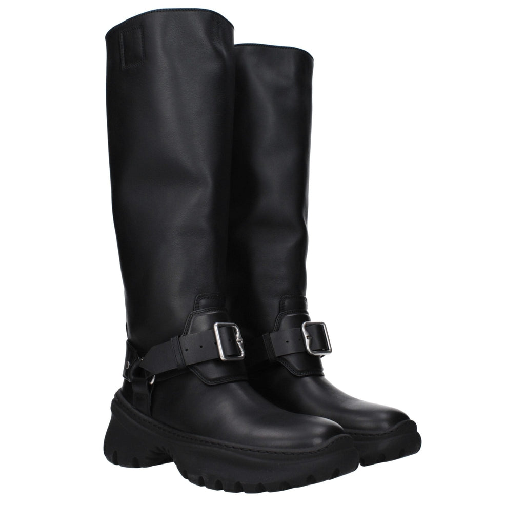 Burberry Black Leather Boot - Beyzy Store - Burberry