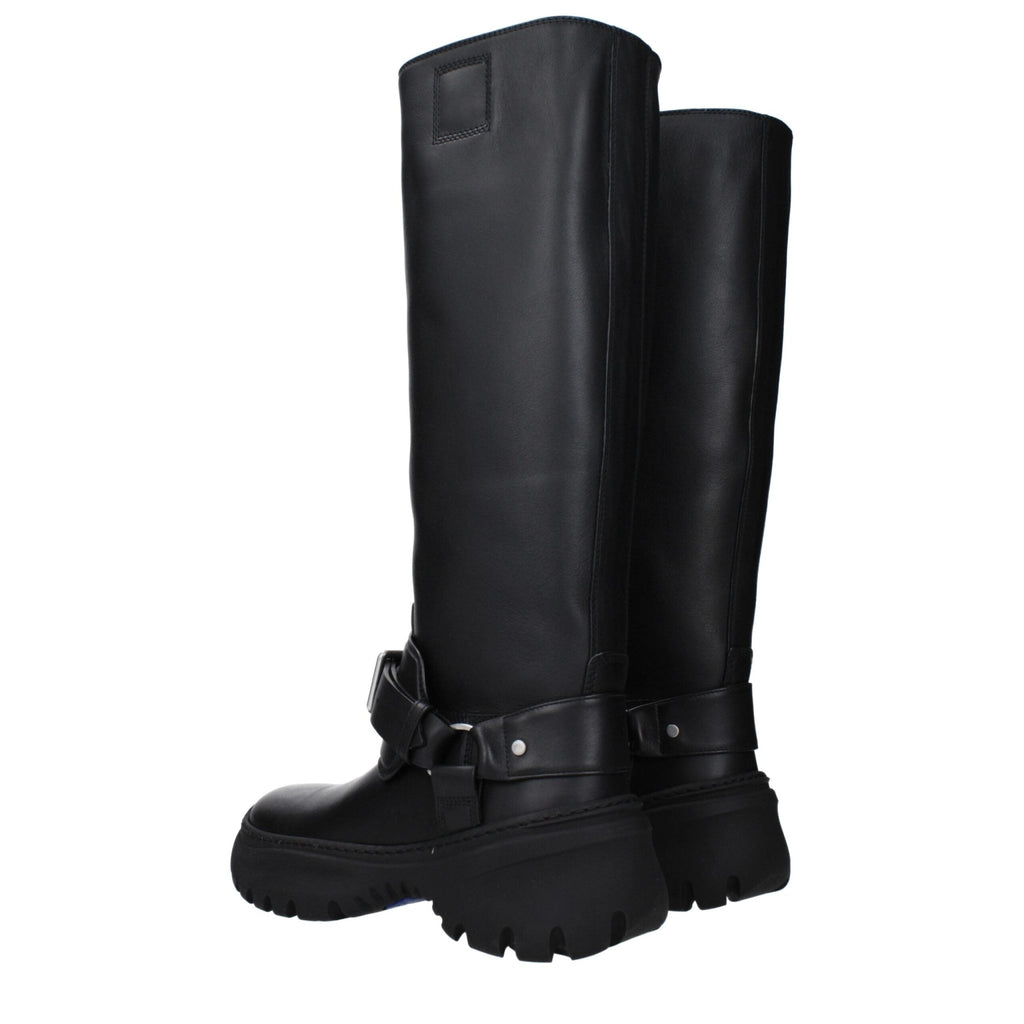 Burberry Black Leather Boot - Beyzy Store - Burberry
