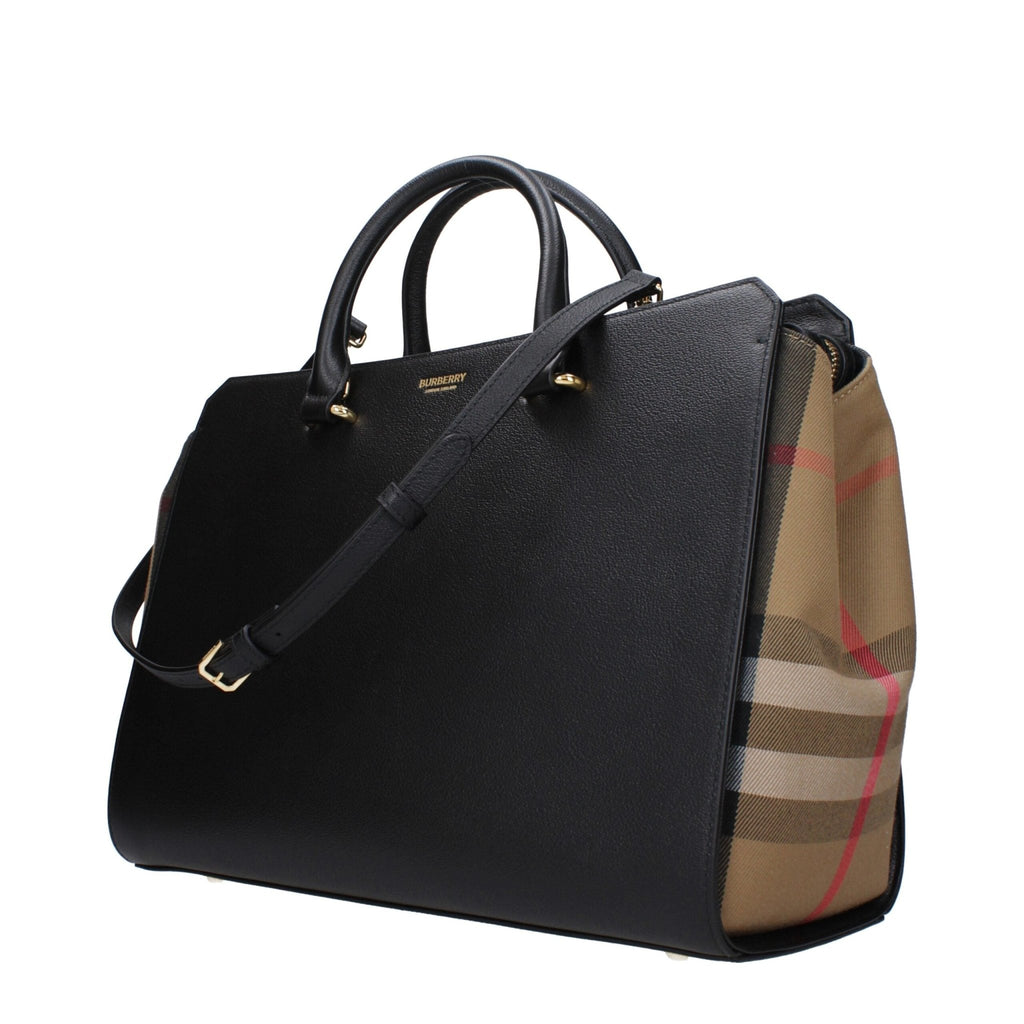 Burberry Black Leather Handbag - Beyzy Store - Burberry