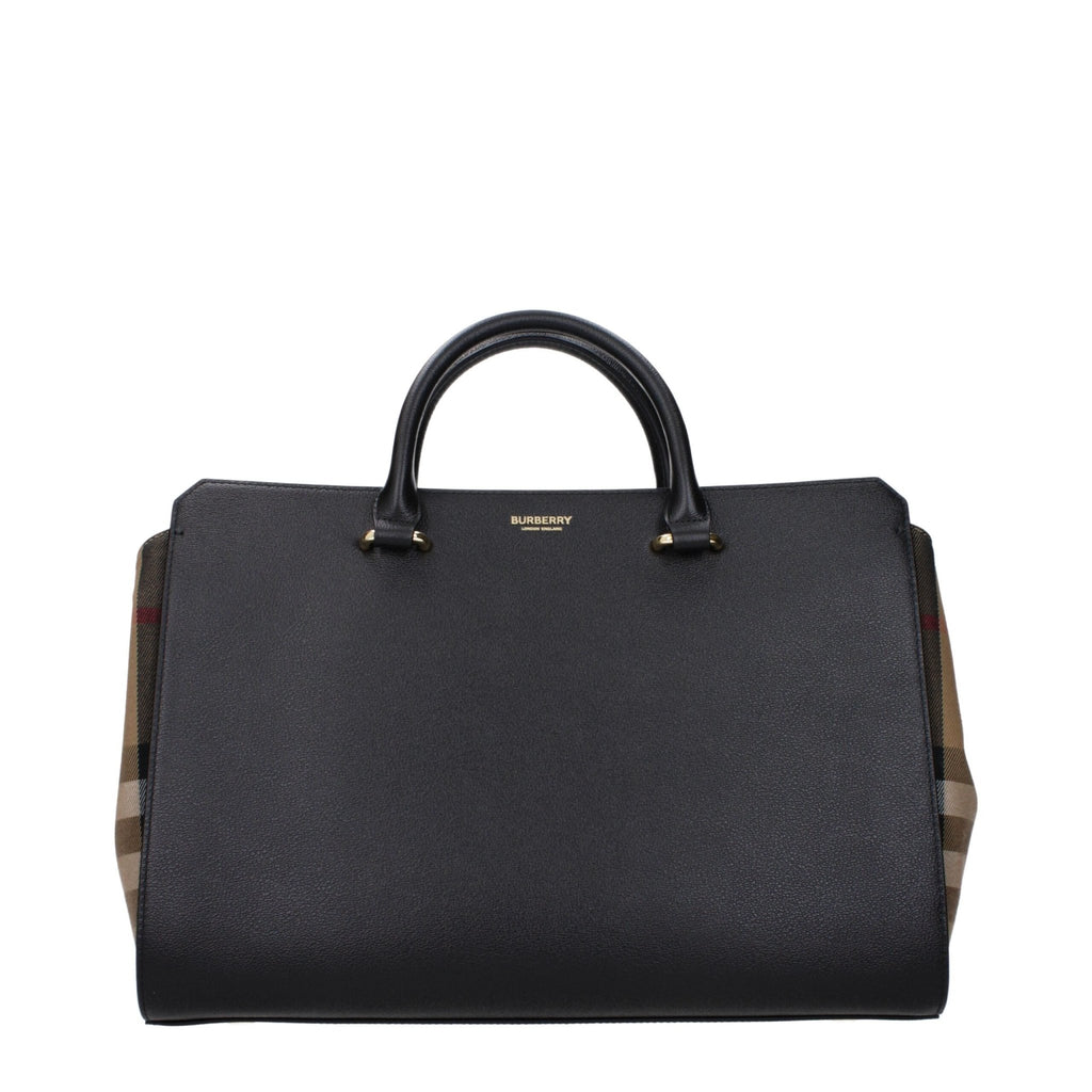 Burberry Black Leather Handbag - Beyzy Store - Burberry