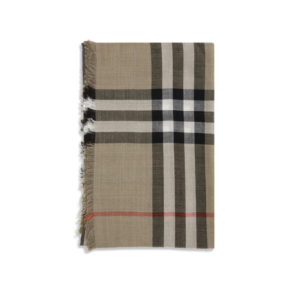 Burberry Check Reversible Wool and Silk Scarf - Beyzy Store - Burberry