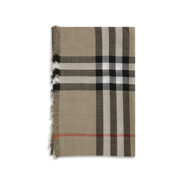 Burberry Check Reversible Wool and Silk Scarf - Beyzy Store - Burberry