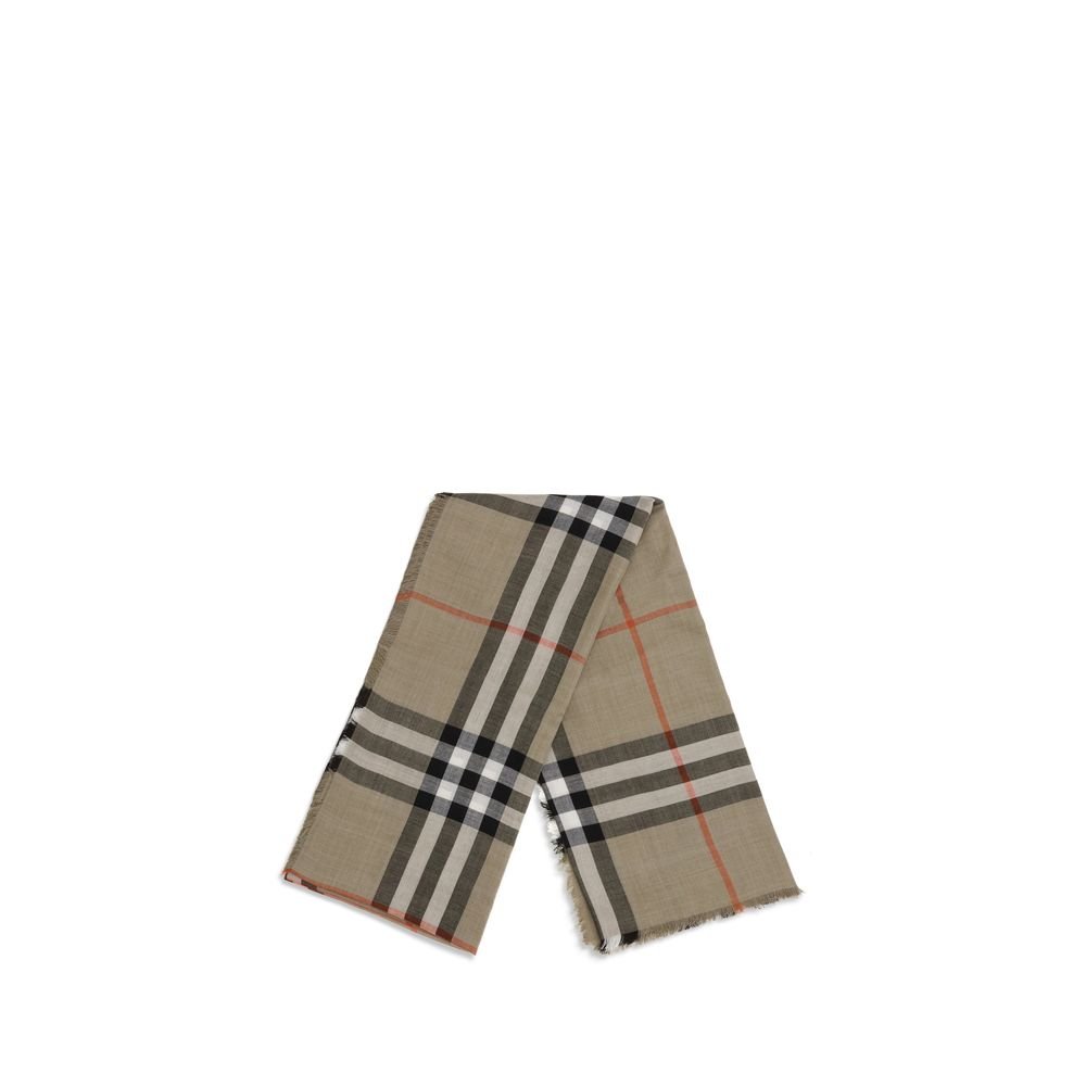 Burberry Check Reversible Wool and Silk Scarf - Beyzy Store - Burberry