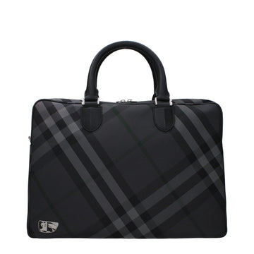 Burberry Gray Fabric Business &Amp; Laptop Bag - Beyzy Store - Burberry