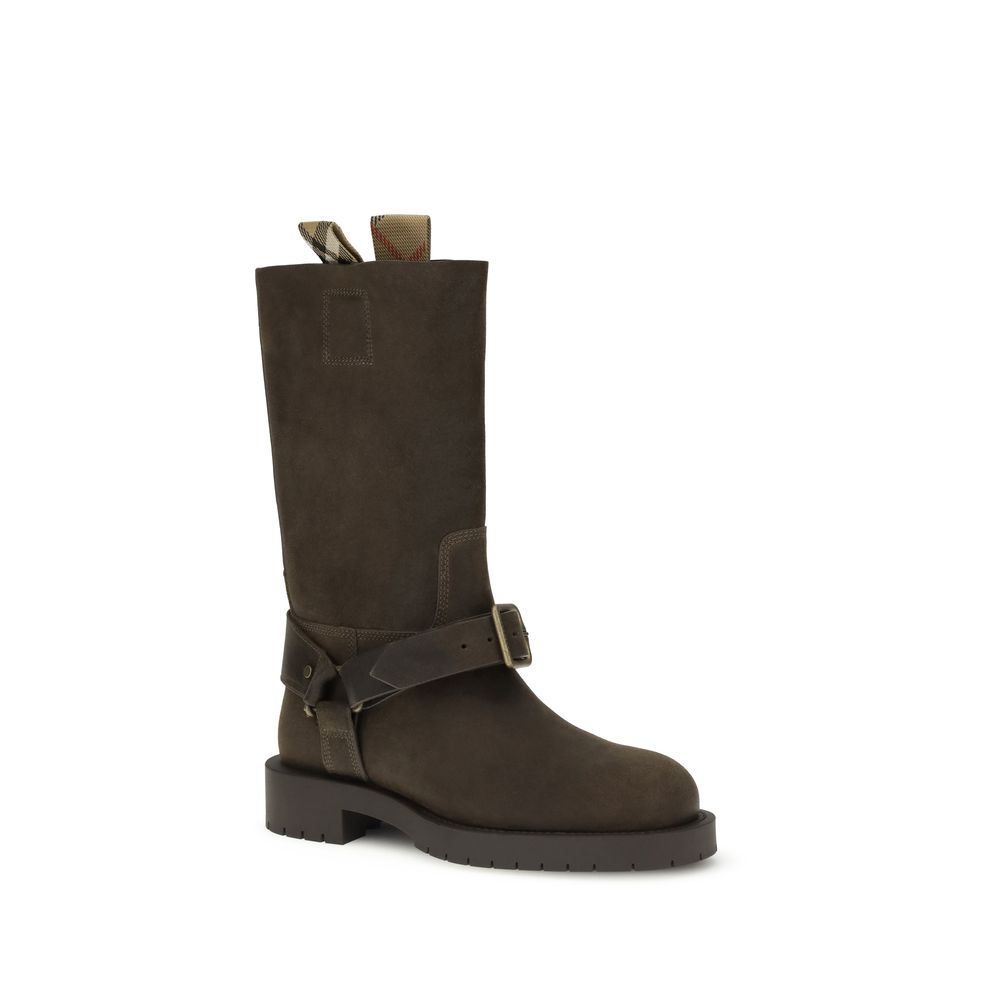 Burberry Suede Saddle Ankle Boots - Beyzy Store - Burberry