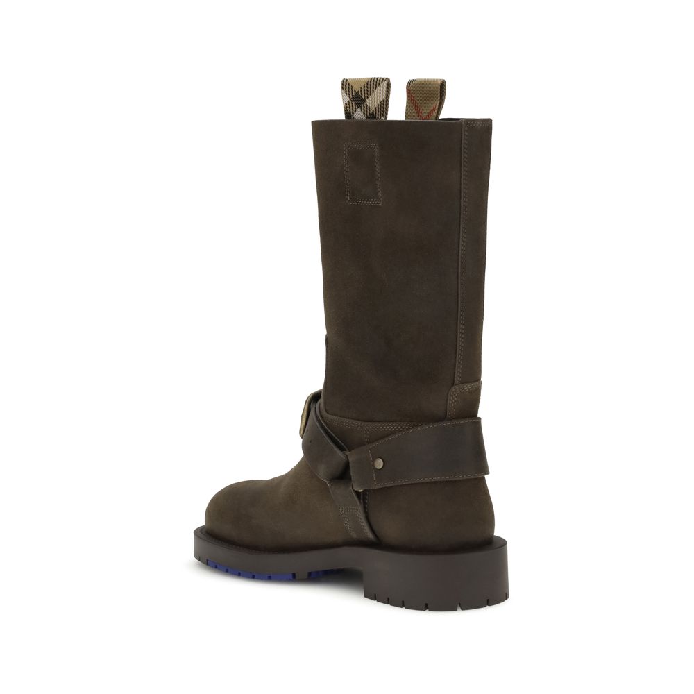 Burberry Suede Saddle Ankle Boots - Beyzy Store - Burberry