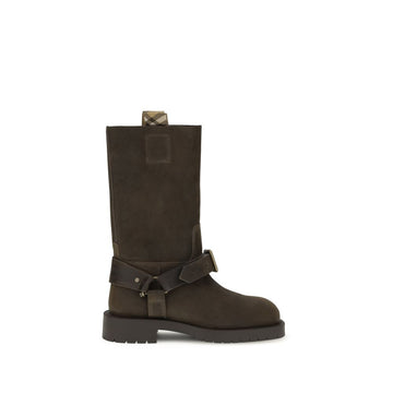 Burberry Suede Saddle Ankle Boots - Beyzy Store - Burberry