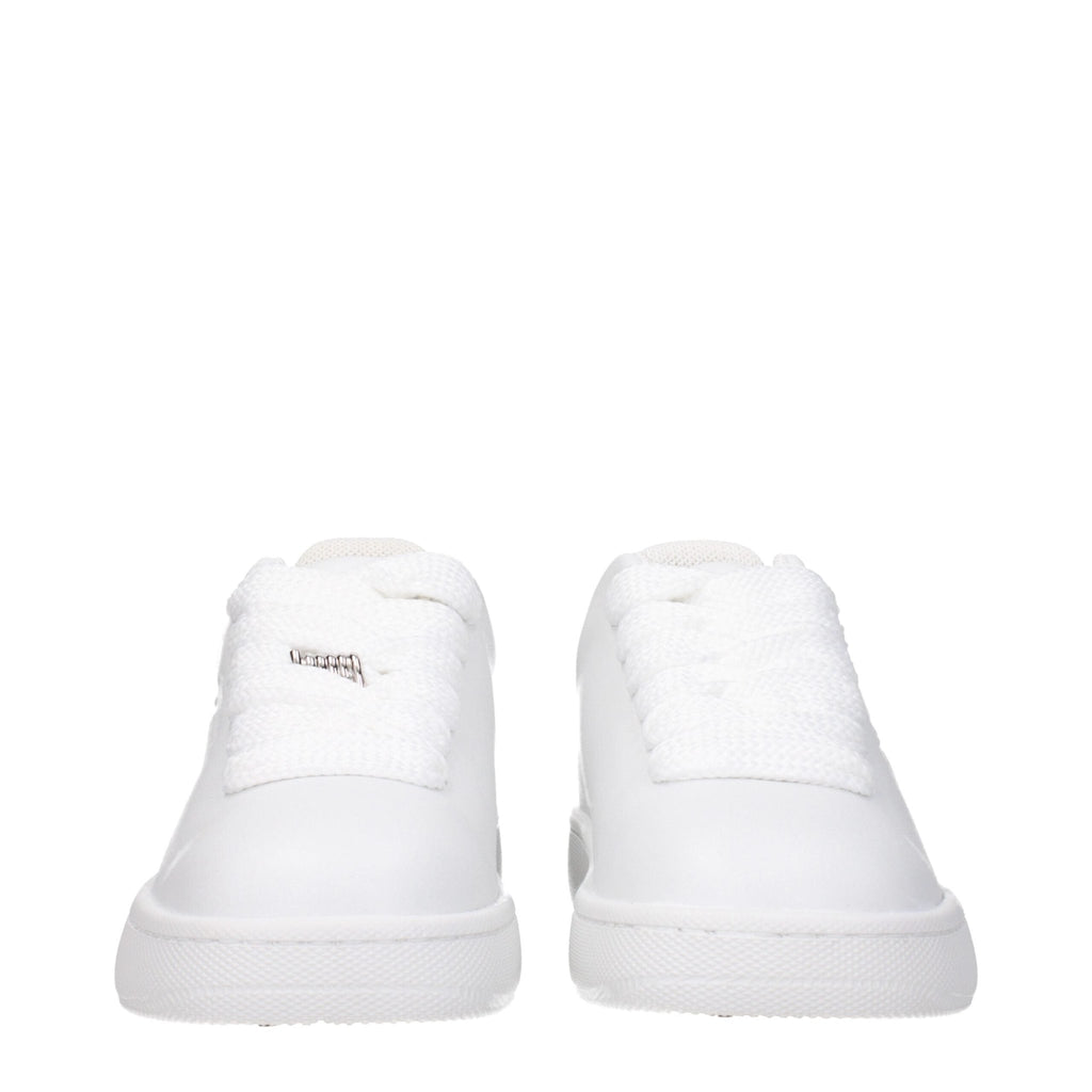 Burberry White Leather Sneakers - Beyzy Store - Burberry