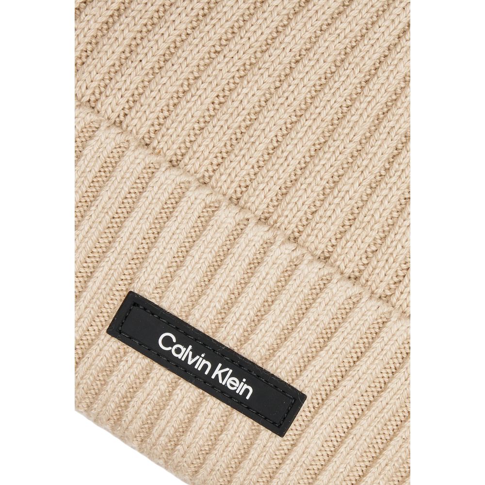 Calvin Klein Beige Organic Cotton Caps Baseball Hat - Beyzy Store - Calvin Klein
