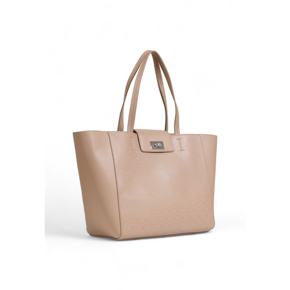 Calvin Klein Beige Recycled Polyester Handbag - Beyzy Store - Calvin Klein